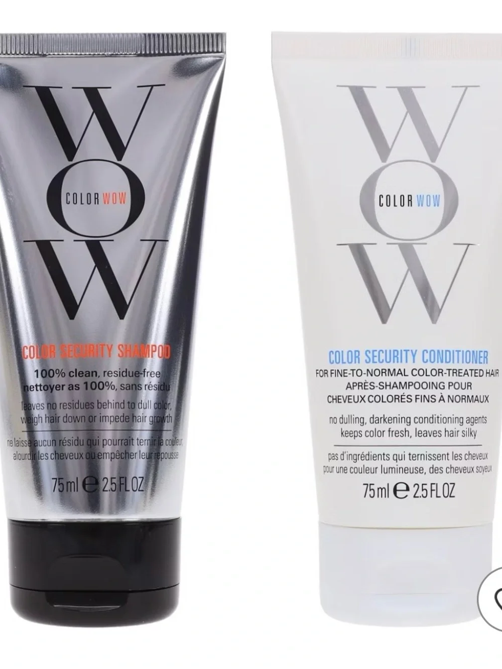 New Color Wow Color Security Shampoo & Conditioner Set